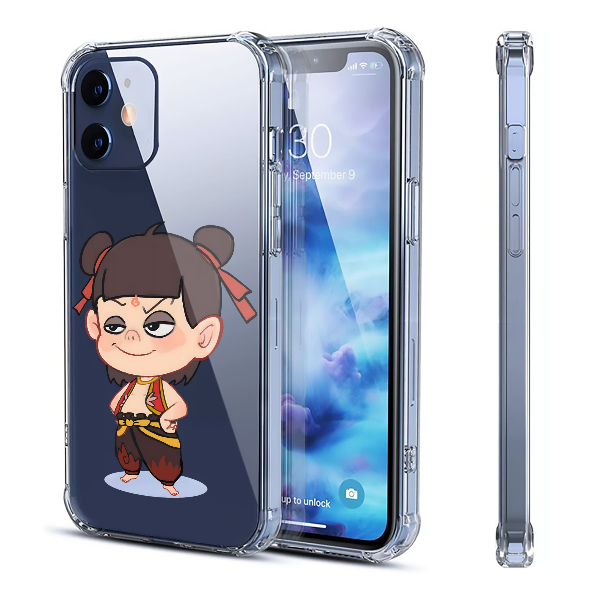（画像用） Ne Zha 2 ナタ 魔童の大暴れ 【iPhone 12シリーズ対応】透明スマホケース（クリアソフトケース）